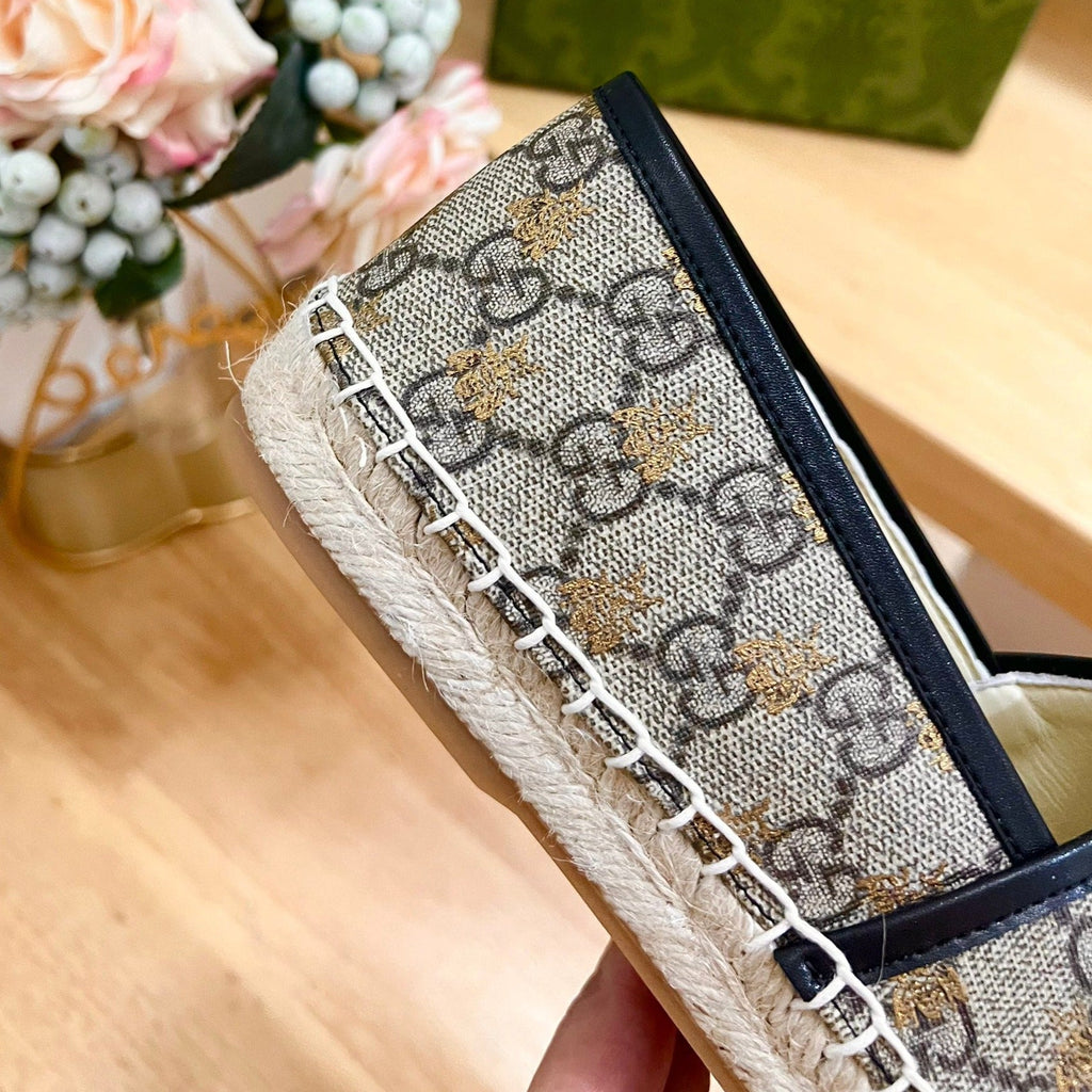 GUCCI Supreme Flat Shoes Brown Caro