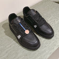 LOUIS VUITTON LV TRAINER SNEAKER IN BLACK CALFSKIN