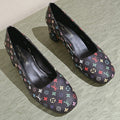 LOUIS VUITTON SWING HIGH PUMP 55 MM IN BLACK MONOGRAM CALFSKIN