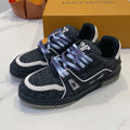 LOUIS VUITTON TRAINER SNEAKER IN BLACK MONOGRAM DENIM FABRIC