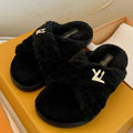 LOUIS VUITTON LV BLISS COMFORT MULE IN BLACK SHEARLING