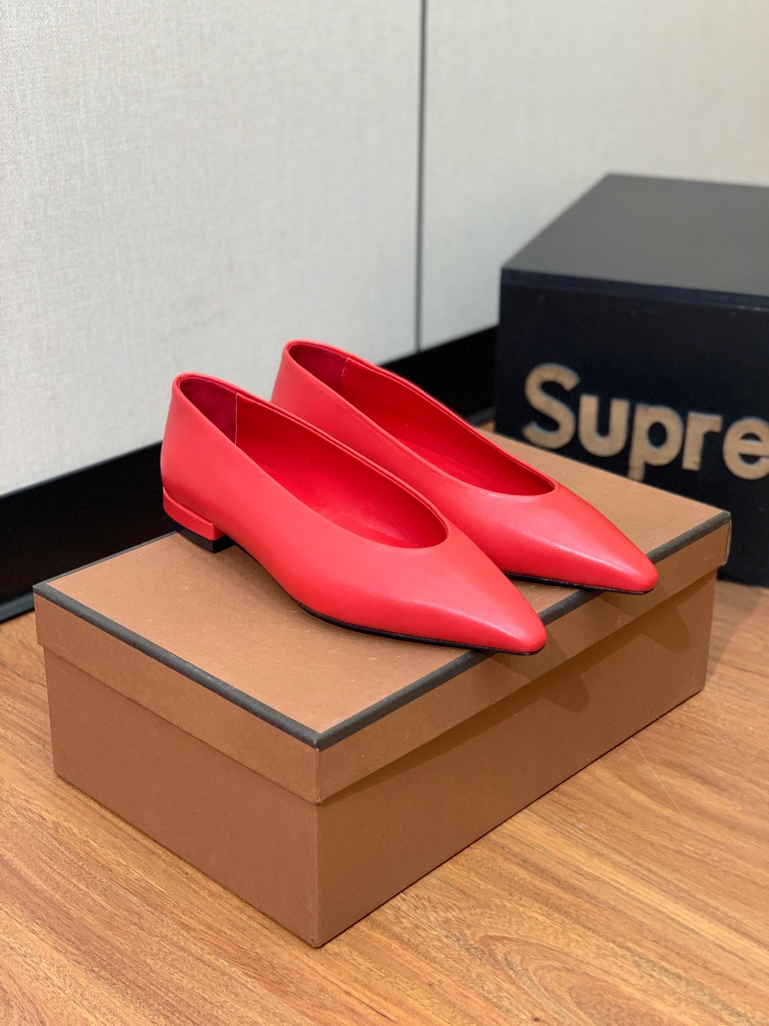 LP REBECCA BALLERINAS ROSE CALFSKIN