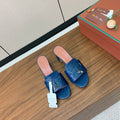 HIGH HEEL IN NAVY BLUE LAMBSKIN OSTRICH SKIN