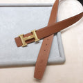 HERMES H D'ANCRE BELT BUCKLE & REVERSIBLE BLACK AND BRONZE BROWN LEATHER STRAP 38 MM GOLD HARDWARE