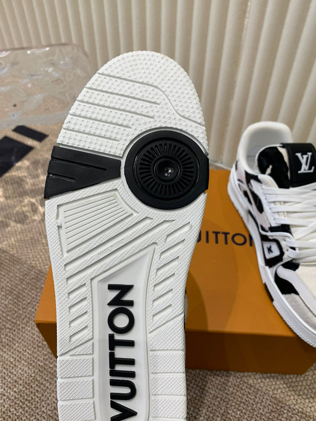 LOUIS VUITTON LV TRAINER SNEAKER BLACK MIX WHITE