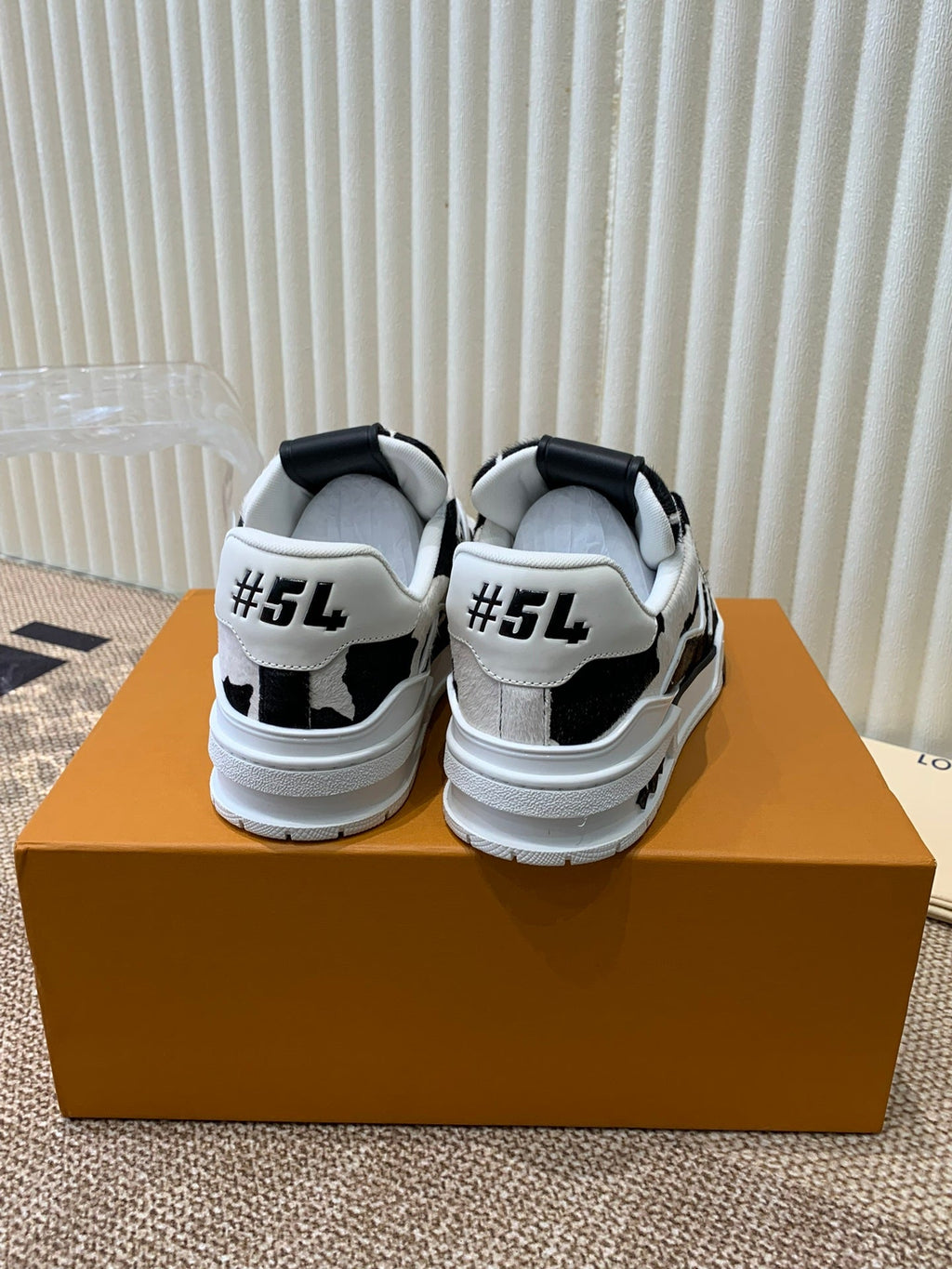 LOUIS VUITTON LV TRAINER SNEAKER BLACK MIX WHITE
