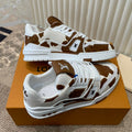 LOUIS VUITTON LV TRAINER SNEAKER PONY BROWN MIX WHITE