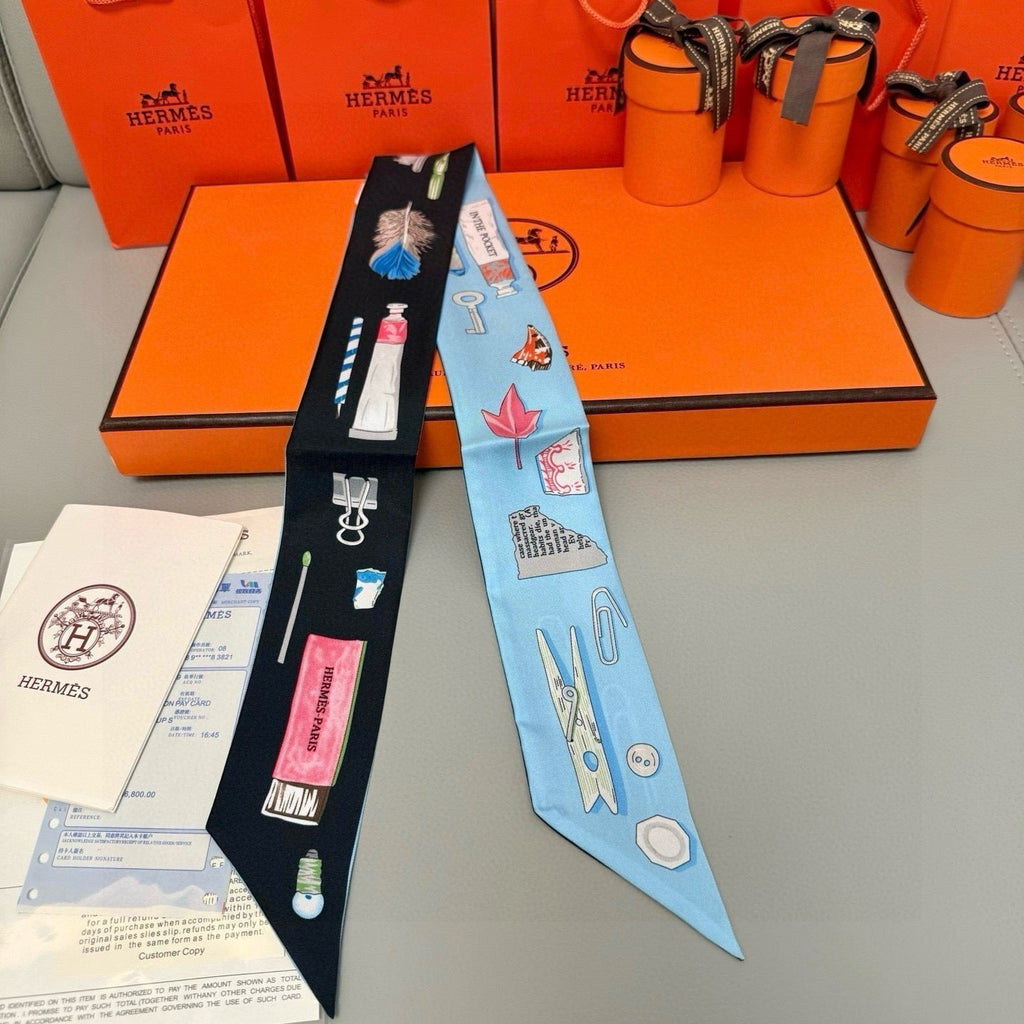 HERMES HERMES 25S SCARF TWILLY 86 IN SILK 987338