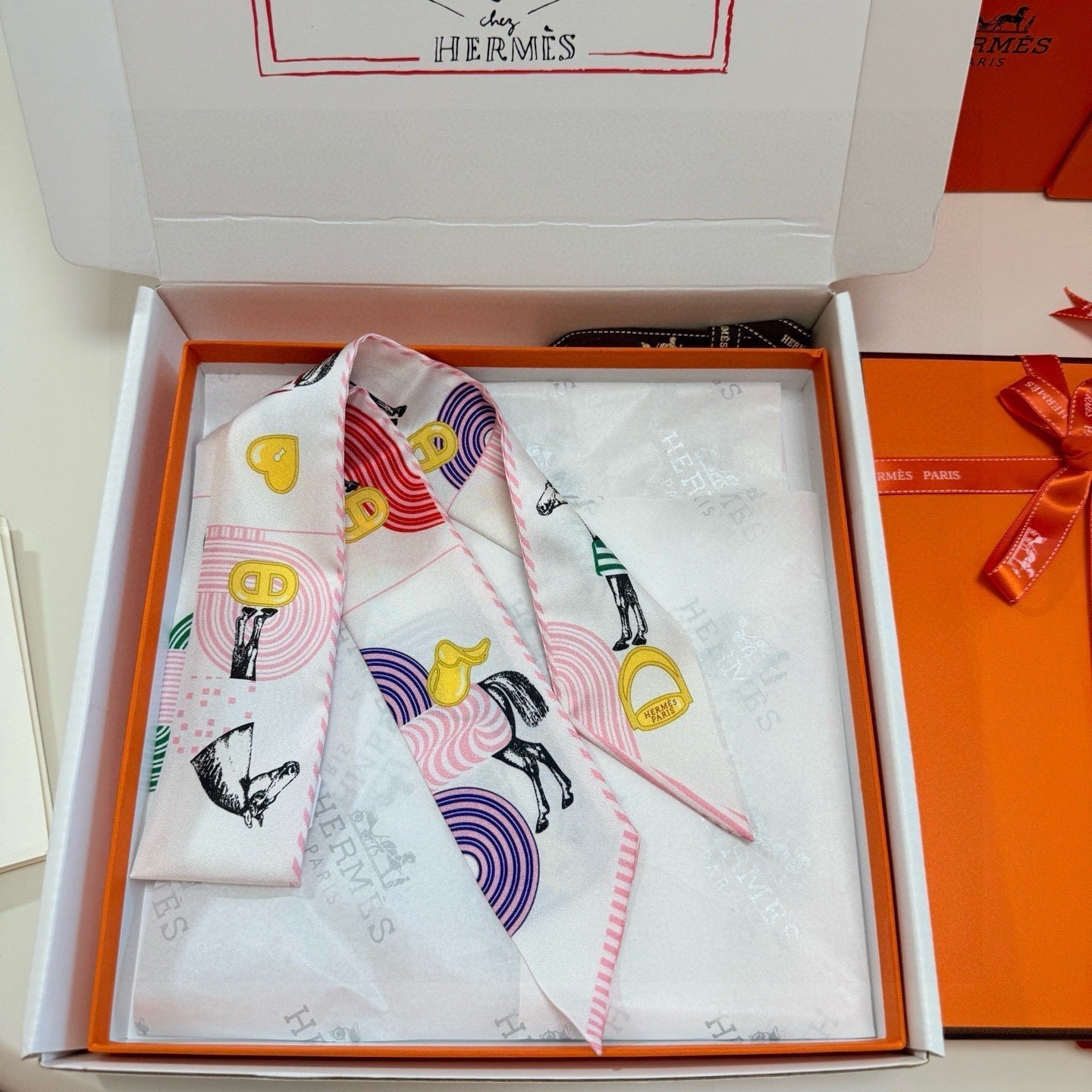 HERMES HERMES 25S SCARF TWILLY 86 IN SILK 987341