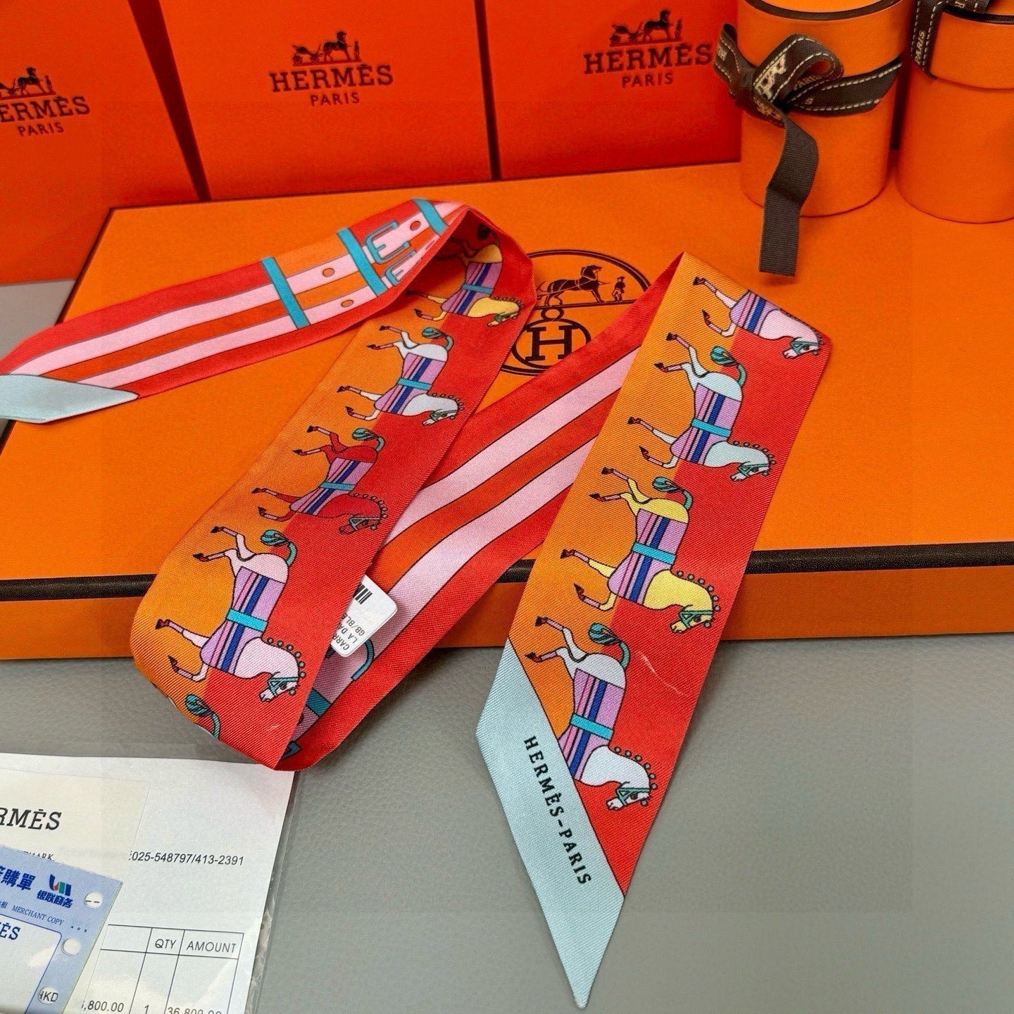 HERMES HERMES 25S TWILLY 86 IN SILK 989355
