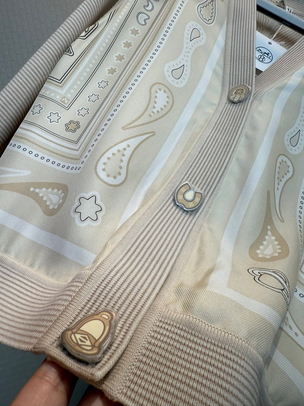 HERMES 25S SILK JACKET 458