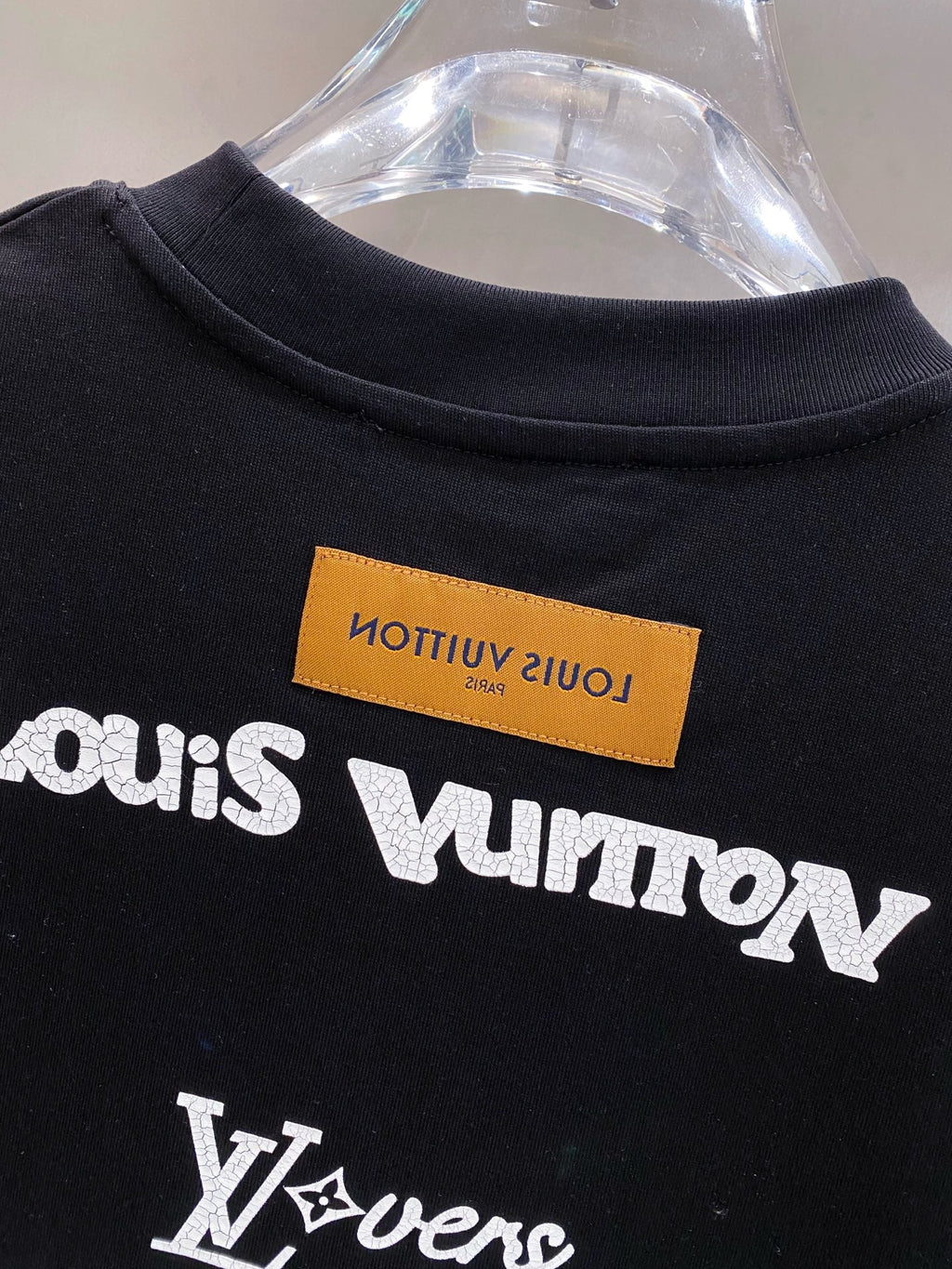LOUIS VUITTON LV BASIC T-SHIRT IN BLACK COTTON 238827