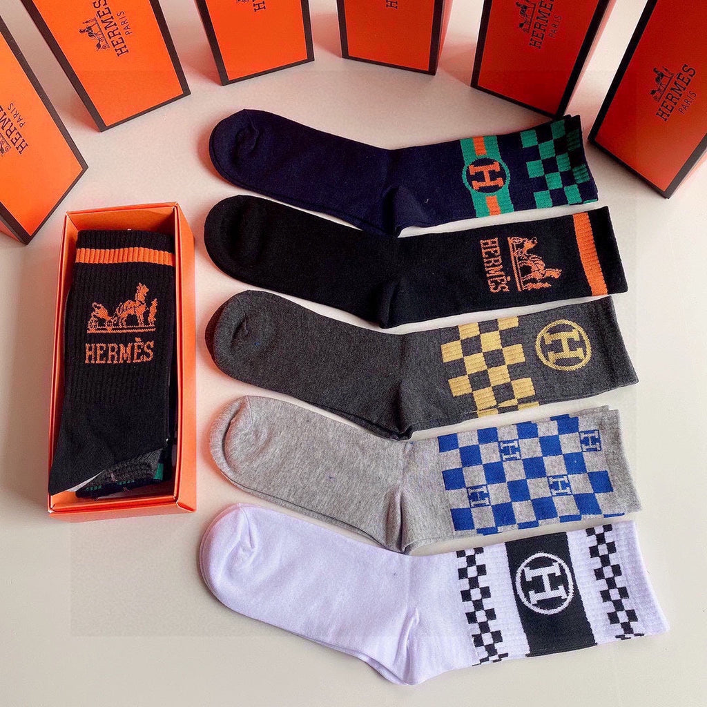 HERMES CREW SOCKS 284377 (1 BOX)