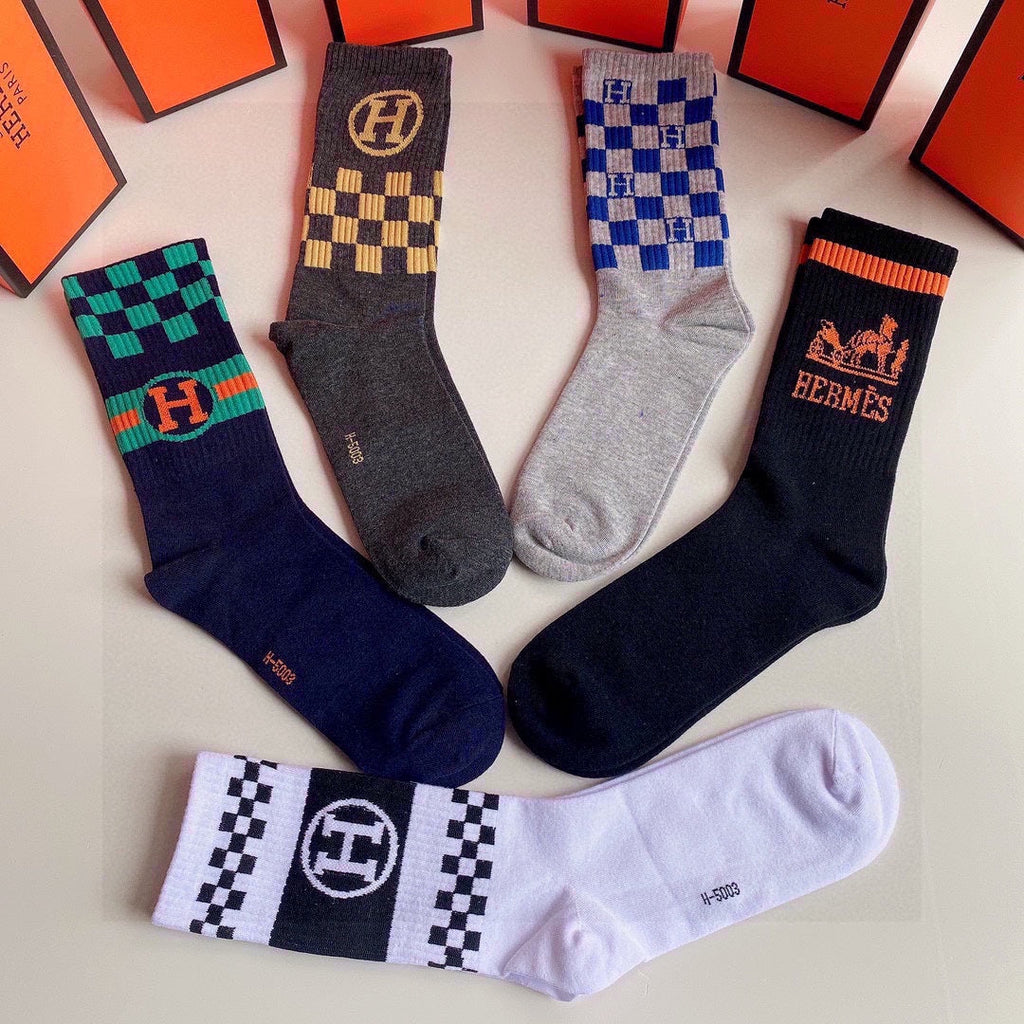 HERMES CREW SOCKS 284377 (1 BOX)