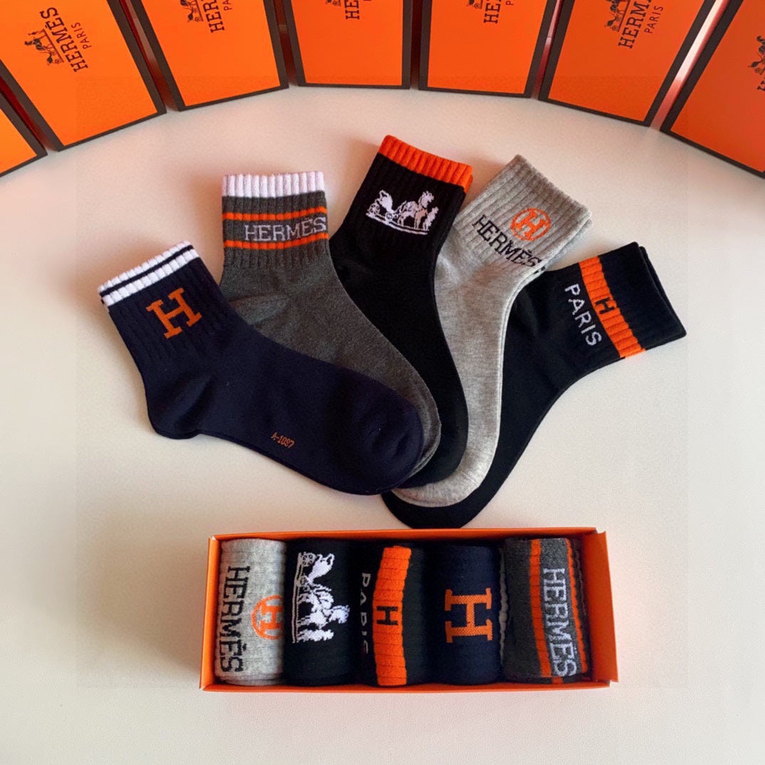 HERMES LOW-CUT SOCKS 380283 (1 BOX)