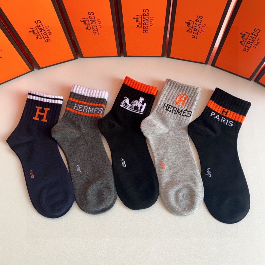 HERMES LOW-CUT SOCKS 380283 (1 BOX)