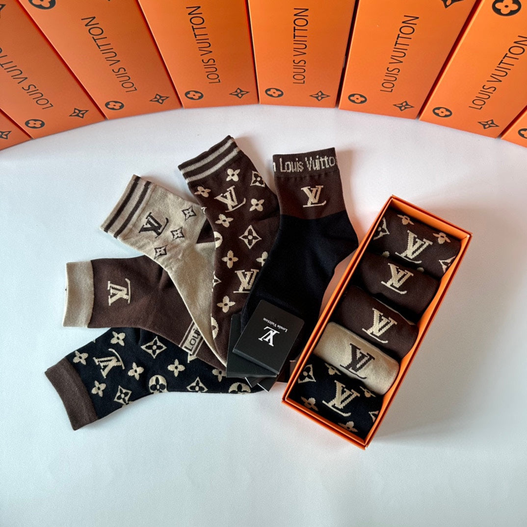 LOUIS VUITTON LOW-CUT SOCKS 423833 (1 BOX)