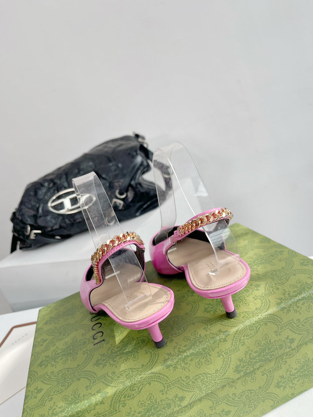 GUCCI SIGNORIA 45 SLINGBACK PUMP TAFFY LAMBSKIN