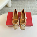GUCCI BALLET FLAT TORTILLA FABRIC