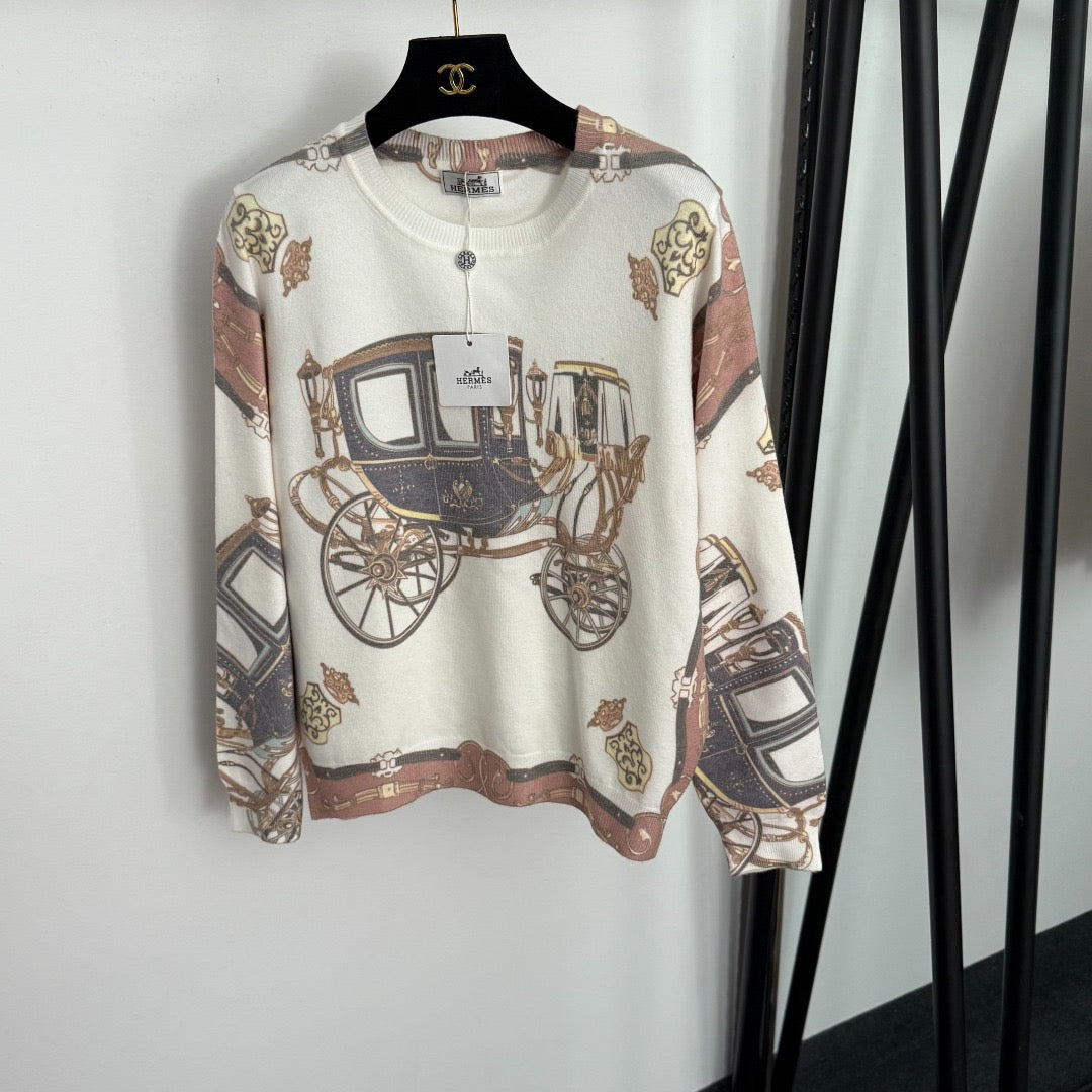 HERMES HERMES 25S LONG-SLEEVE KNIT SWEATER 275