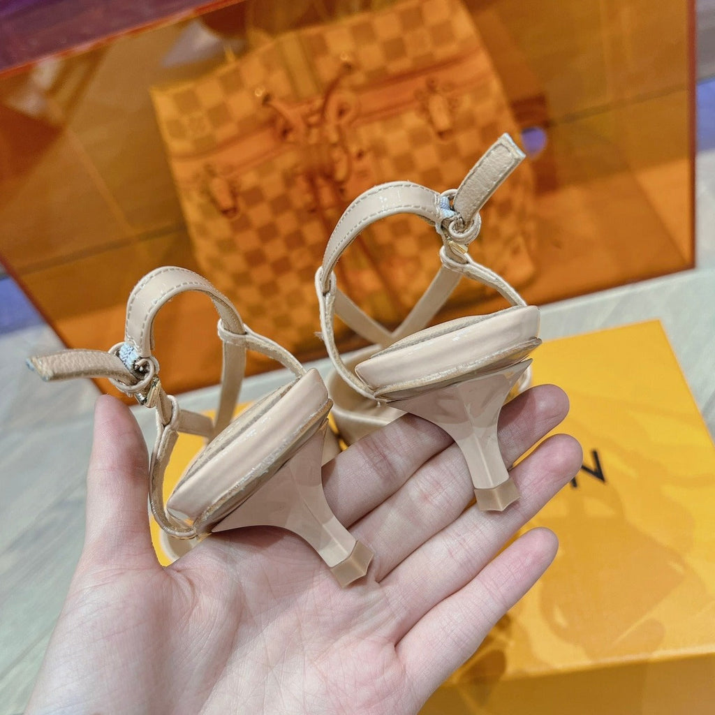 LOUIS VUITTON LV LOW HEEL SLINGBACK BEIGE