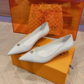 LOUIS VUITTON LV SINGLE LOW HEEL PUMP WHITE