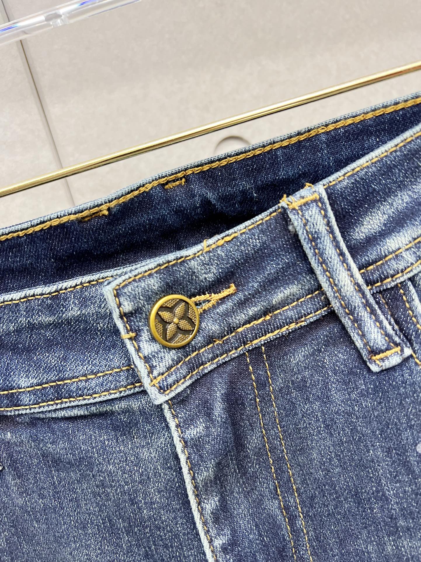 LOUIS VUITTON LV BLUE MONOGRAM DENIM JEAN 239498