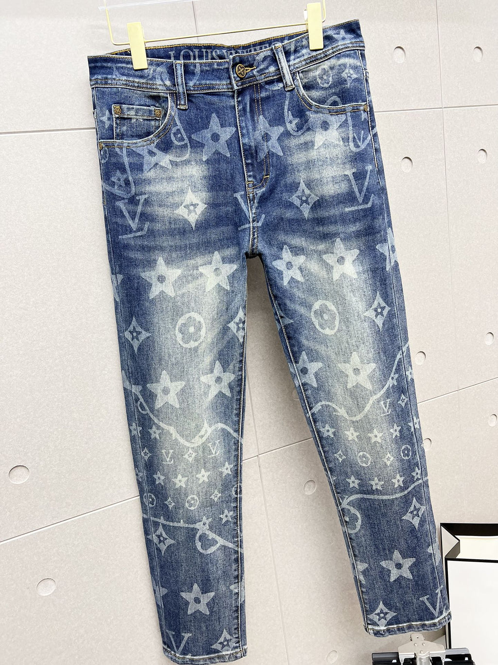 LOUIS VUITTON LV BLUE MONOGRAM DENIM JEAN 239499