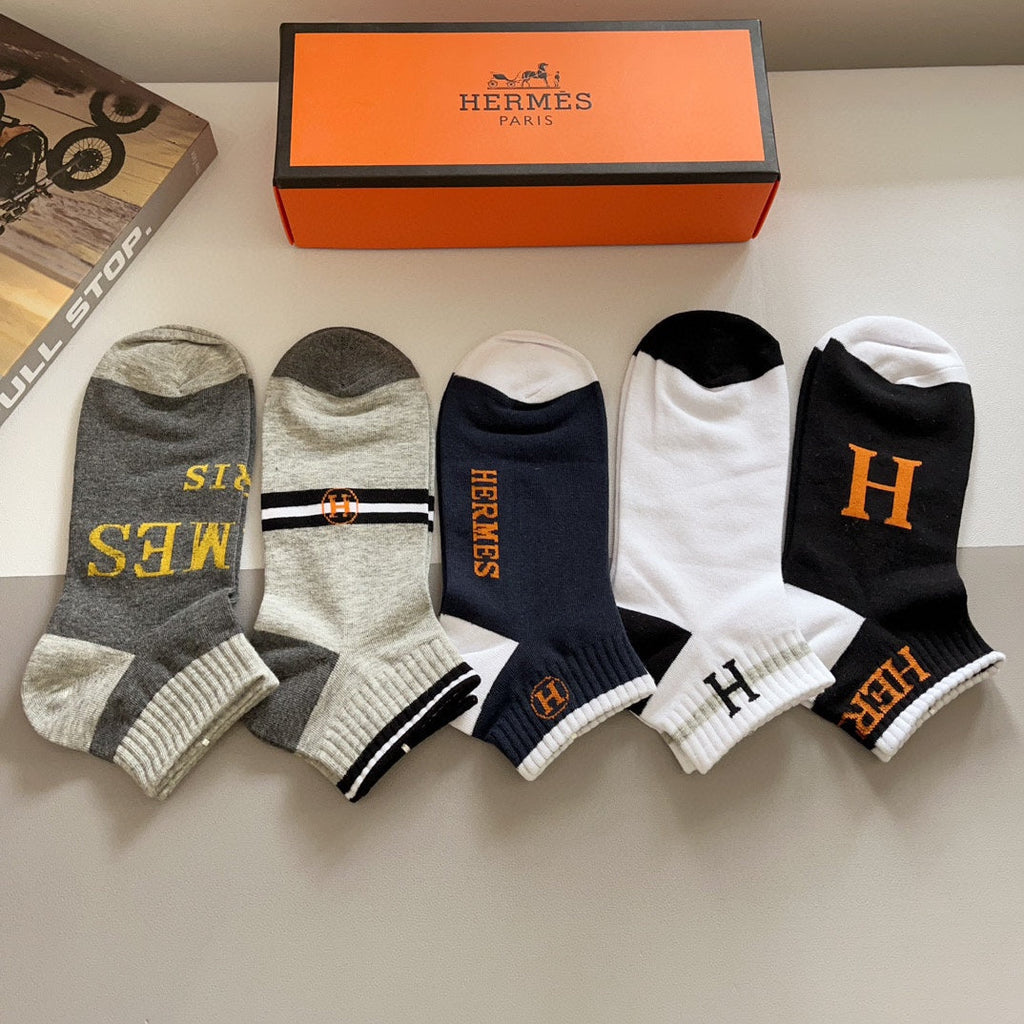 HERMES LOW-CUT SOCKS 188349 (1 BOX)