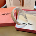 HEADBAND IN WHITE TWEED AND SILK 262050