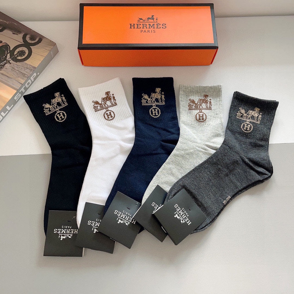 HERMES CREW SOCKS 289457 (1 BOX)