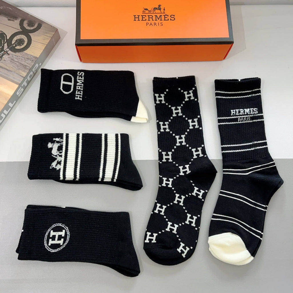 HERMES CREW SOCKS 289466 (1 BOX)
