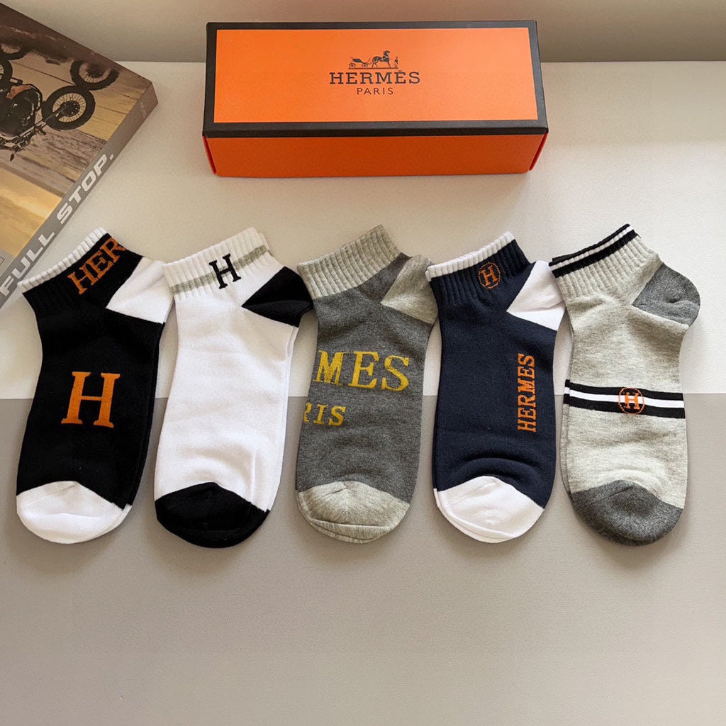 HERMES ANKLE SOCKS 406357 (1 BOX)