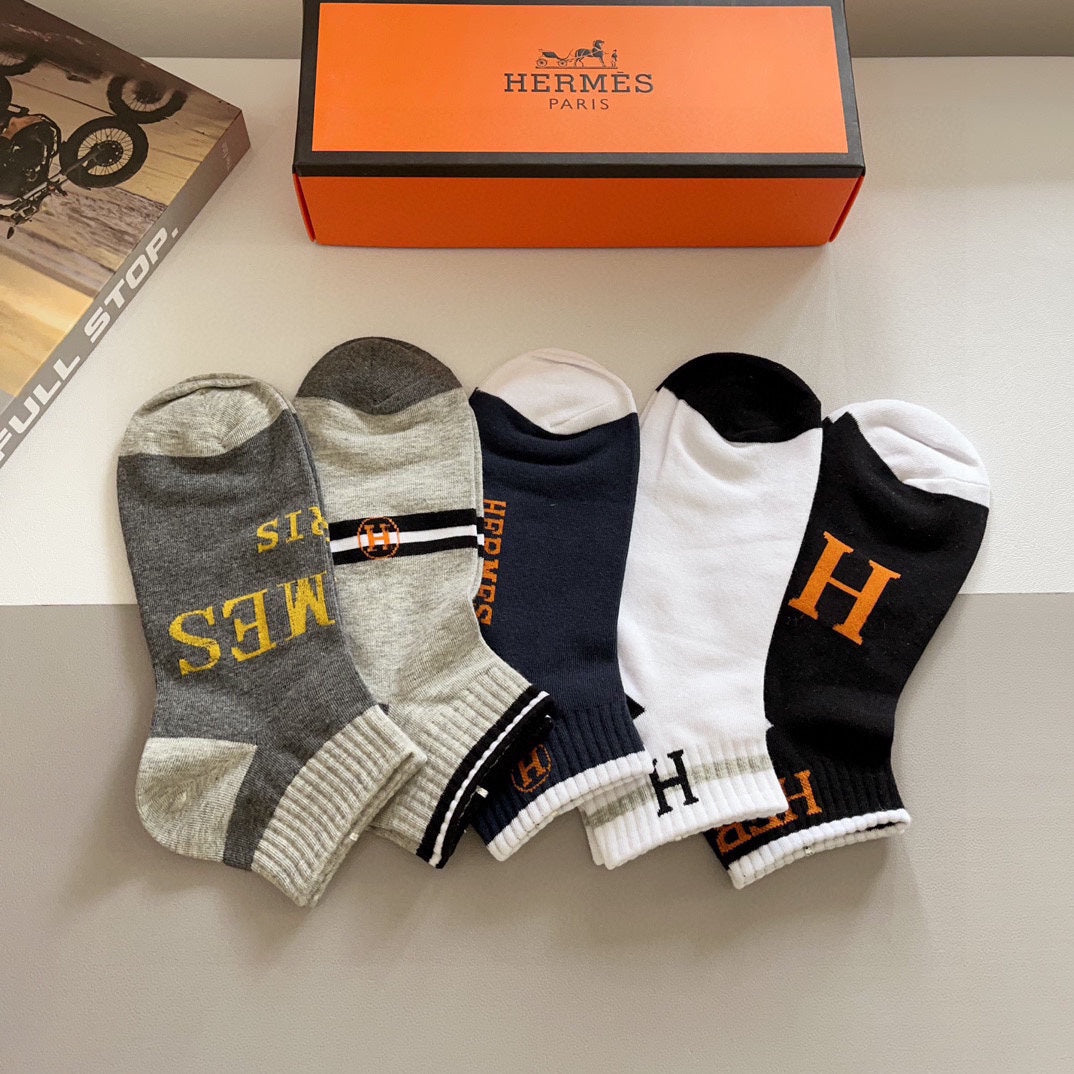 HERMES ANKLE SOCKS 406357 (1 BOX)