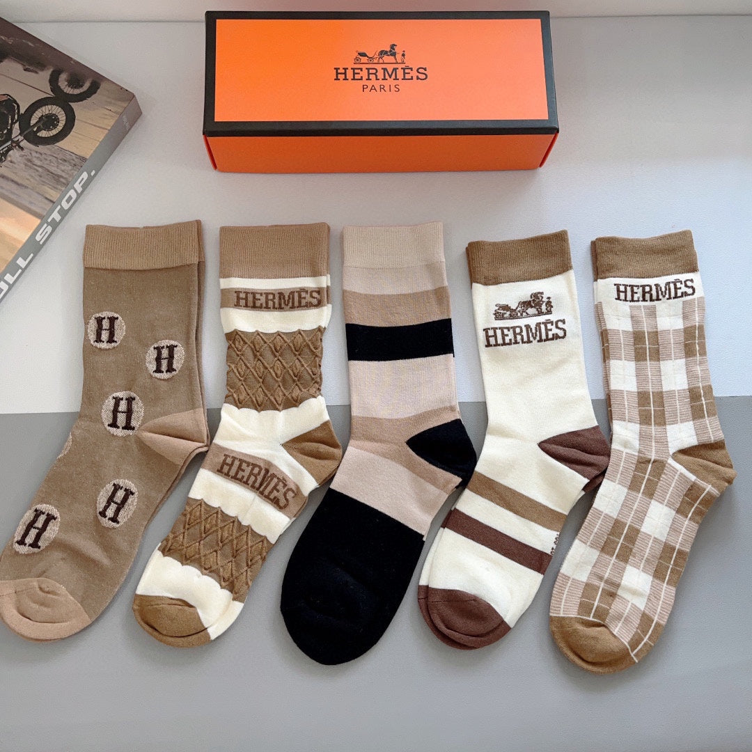 HERMES LOW-CUT SOCKS 406370 (1 BOX)