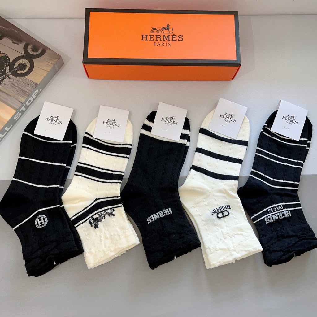 HERMES LOW-CUT SOCKS 408000 (1 BOX)