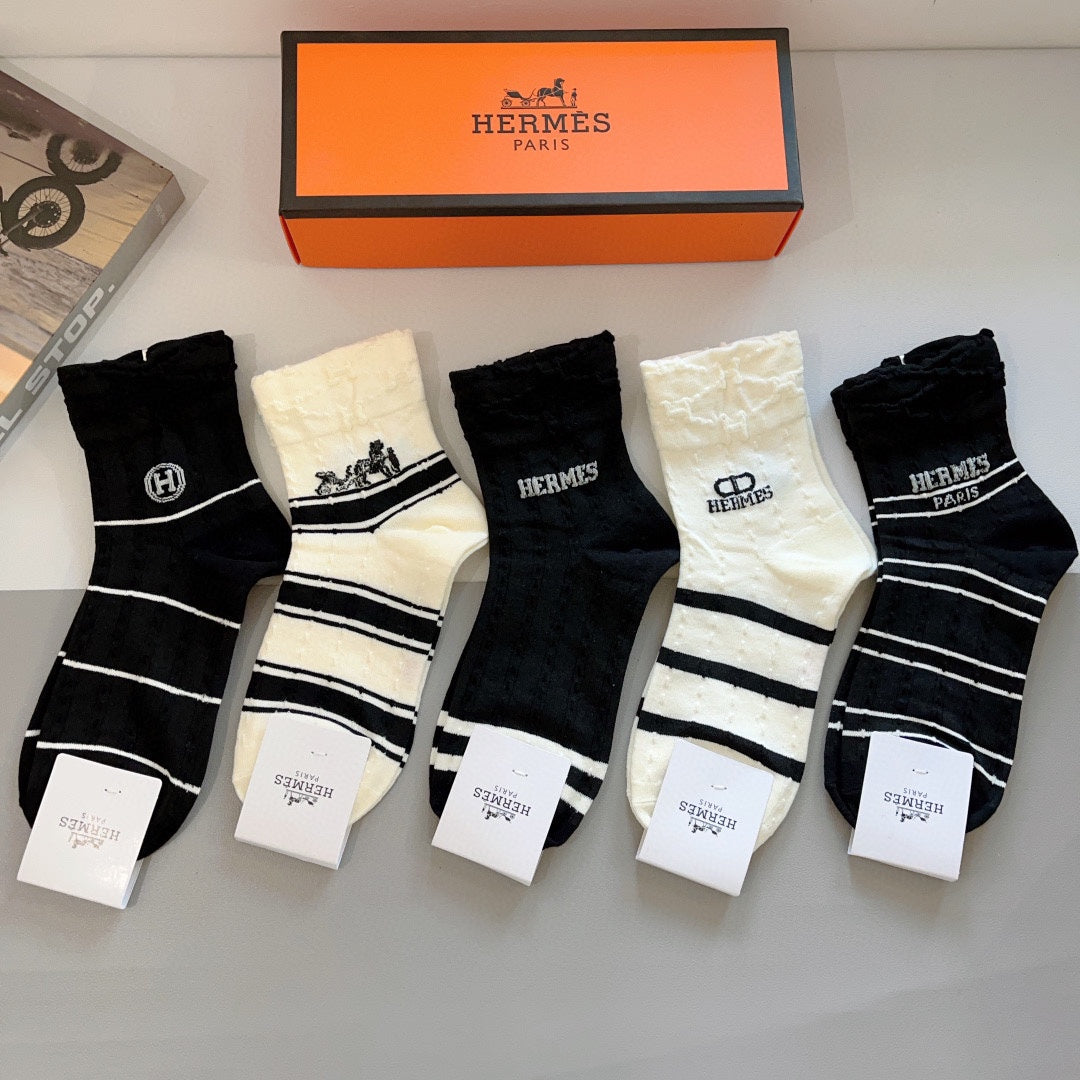 HERMES LOW-CUT SOCKS 408000 (1 BOX)