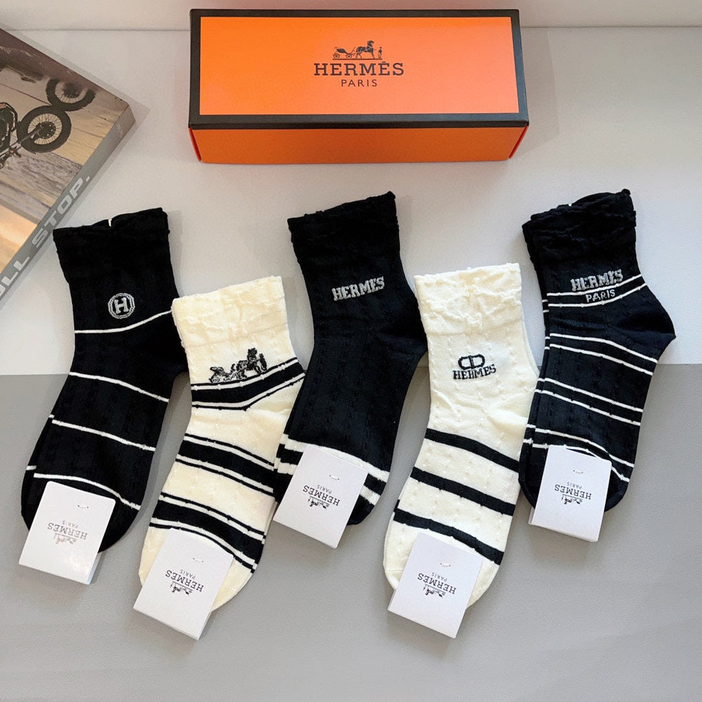 HERMES LOW-CUT SOCKS 408000 (1 BOX)