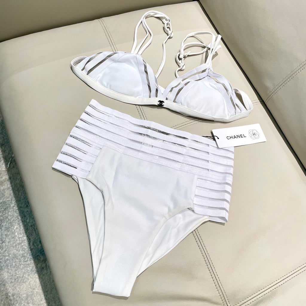CHANEL BIKINI SWIMSUIT SET IN WHITE 608920
