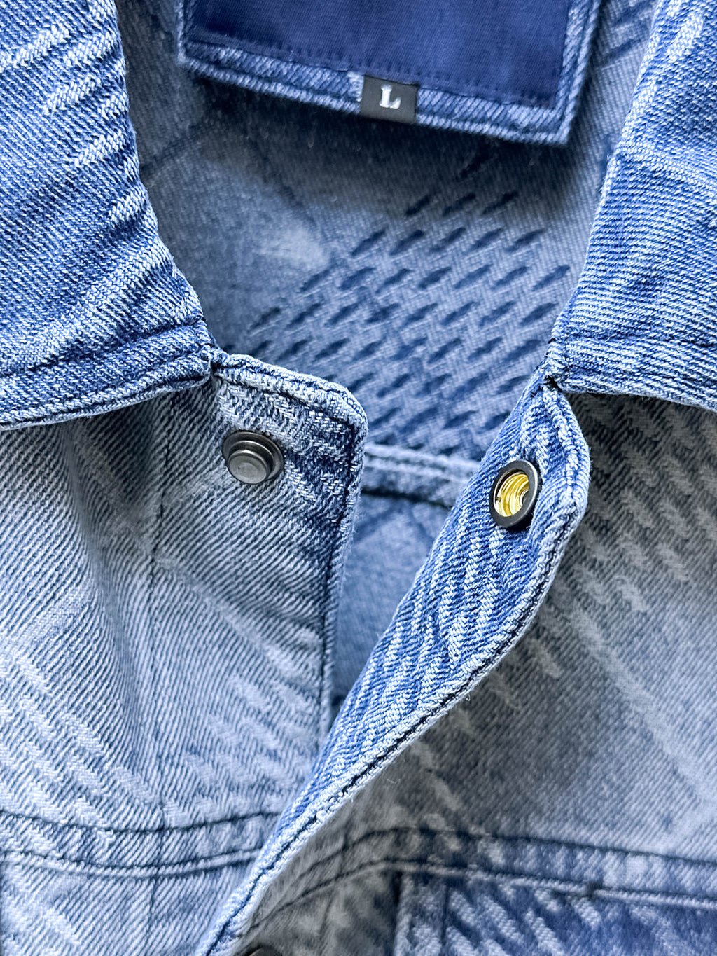 LOUIS VUITTON LV SHIRT JACKET IN BLUE DAMIER DENIM 239128