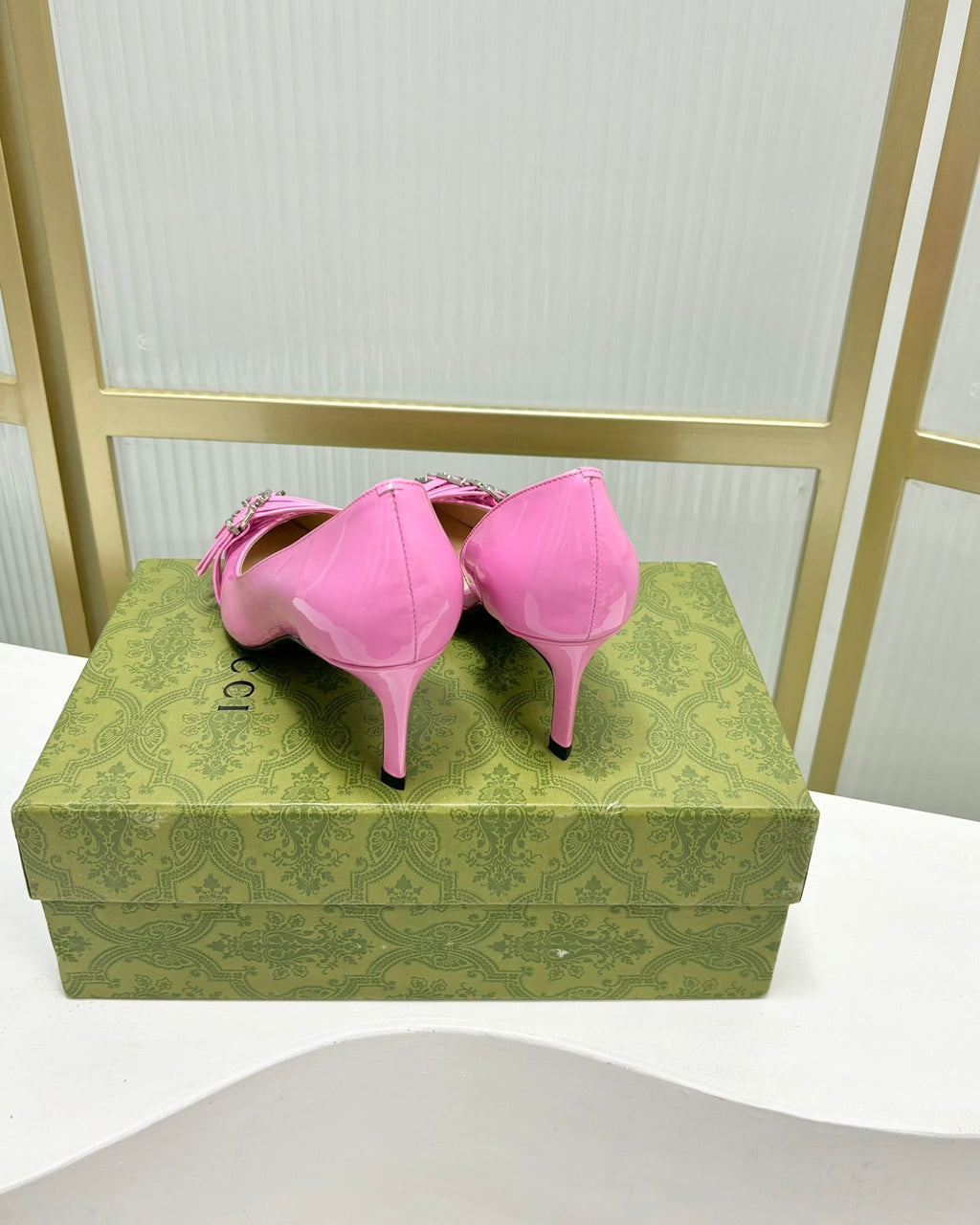 GUCCI HIGH PUMP 6 CM IN FUSCIA PINK CALFSKIN