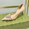 GUCCI HIGH PUMP 6 CM IN TAN BEIGE CALFSKIN