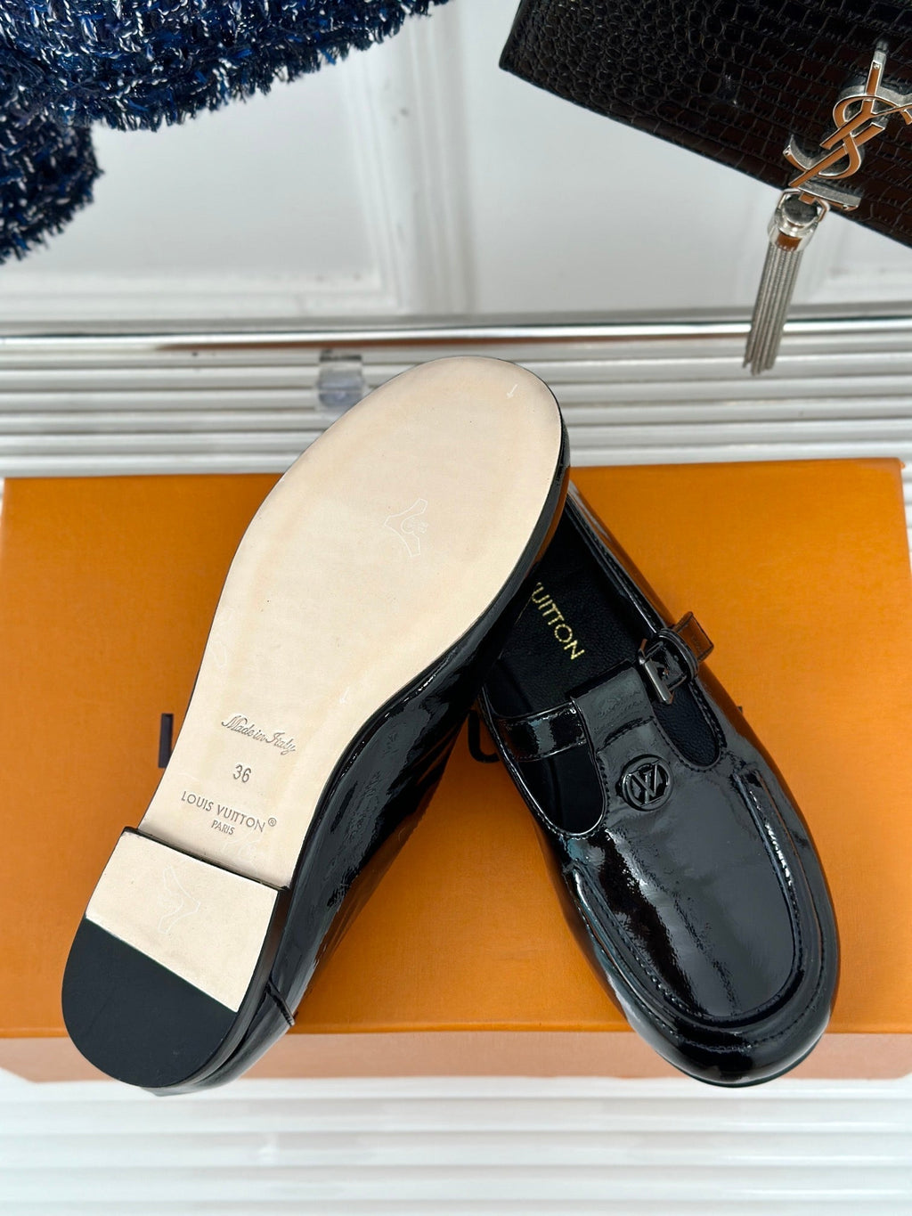 LOUIS VUITTON LV WOMEN SOHO FLAT MARY JANE IN BLACK CALFSKIN