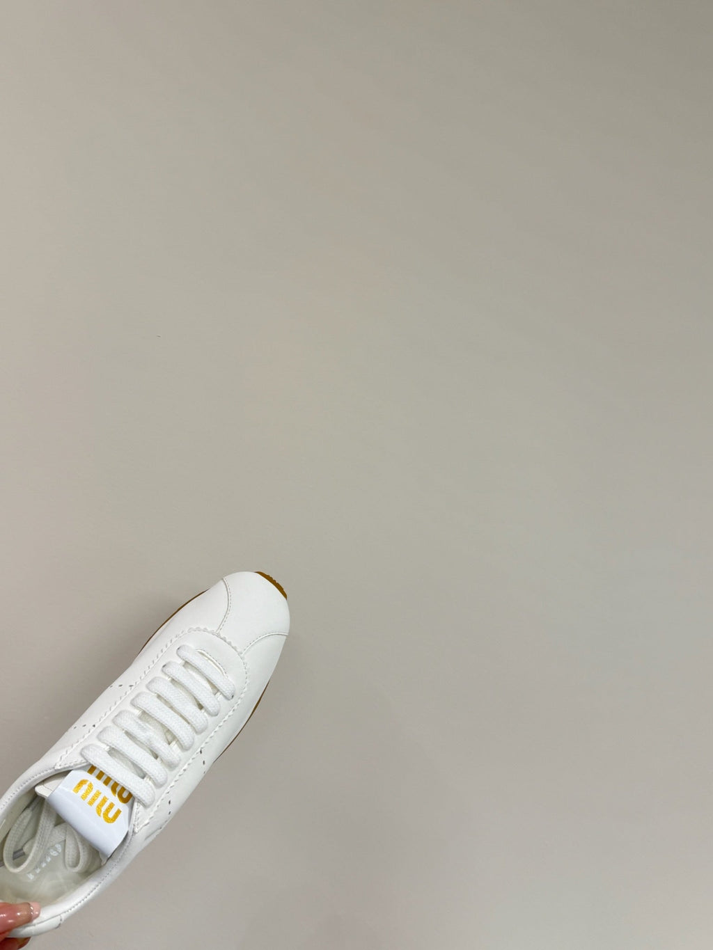 PLUME NAPPA SNEAKERS IN WHITE LAMBSKIN