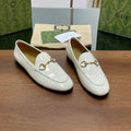 GUCCI JORDAAN LOAFER GLOSSY WHITE LAMBSKIN
