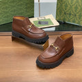 GUCCI HORSEBIT ANKLE BOOTS 4.5CM IN RUSSET BROWN CALFSKIN