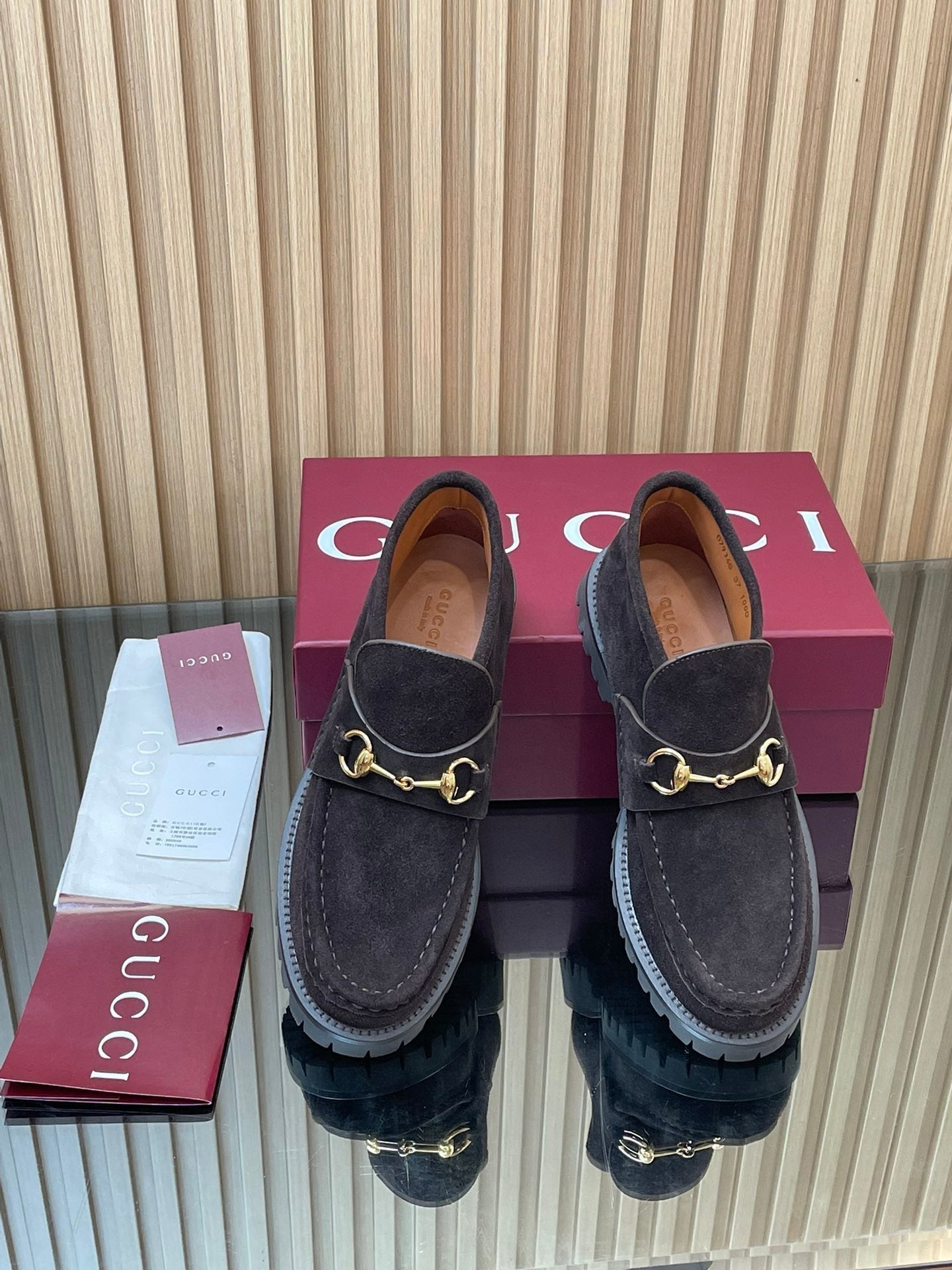 GUCCI HORSEBIT LOAFERS IN DARK PURPLE SUEDE