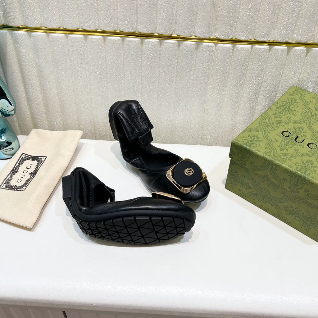 GUCCI BALLET SUPER SLIM BLACK LAMBSKIN