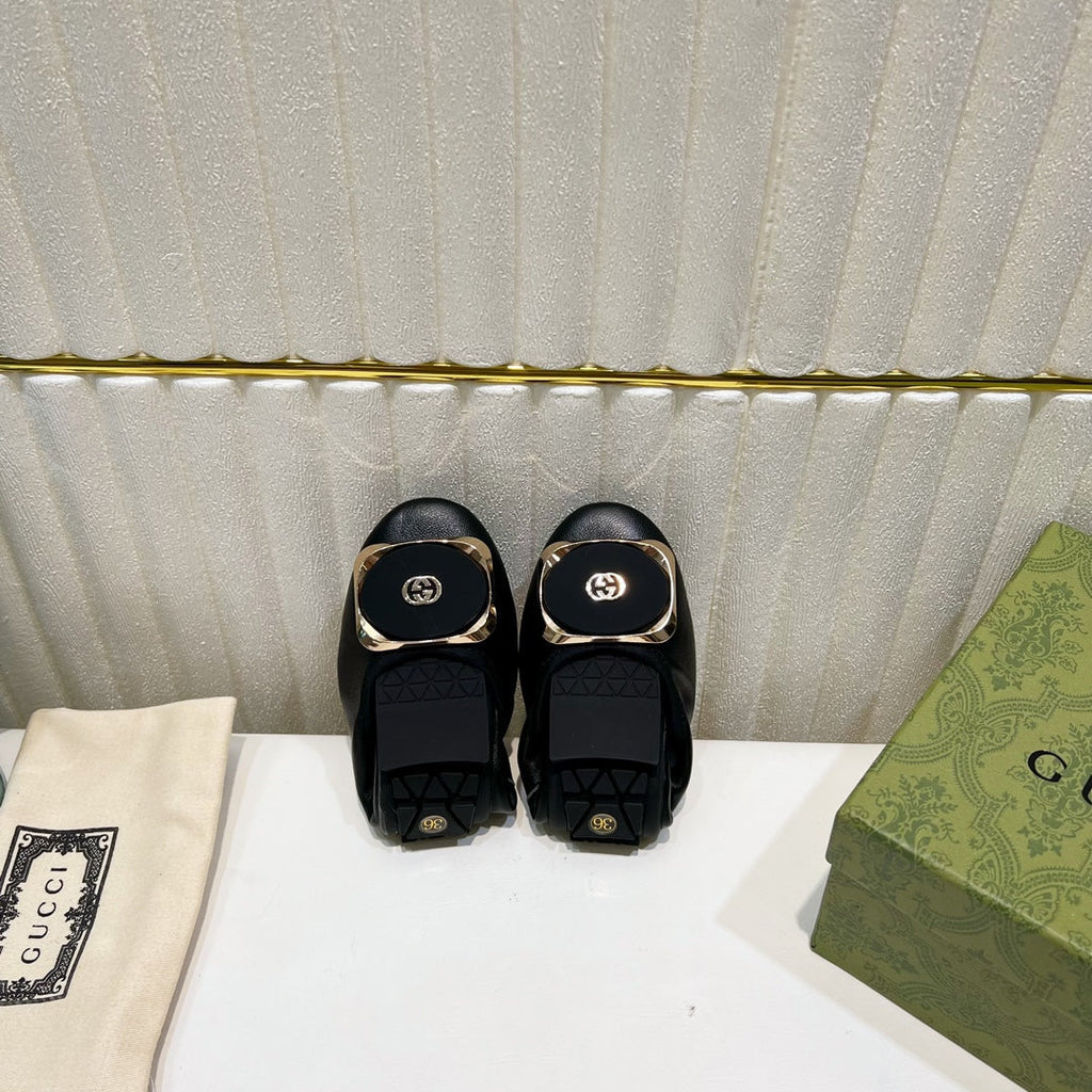 GUCCI BALLET SUPER SLIM BLACK LAMBSKIN