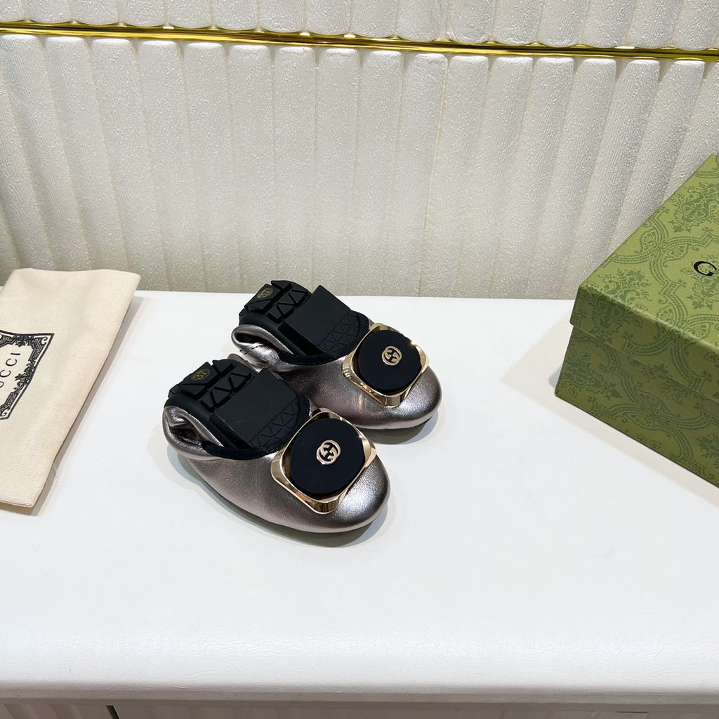 GUCCI BALLET SUPER SLIM SILVER LAMBSKIN